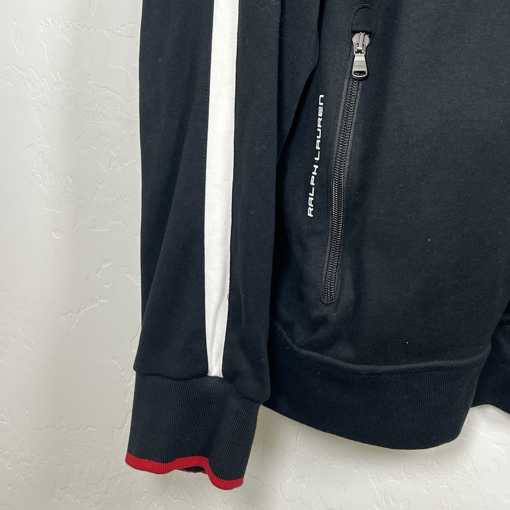 Polo Ralph Lauren Performance Full-Zip Track Jacket Men's XL Black/White /Red - Picture 4 of 13